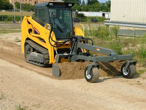 grader attachment for skid steer loader|skid steer laser grading attachment.